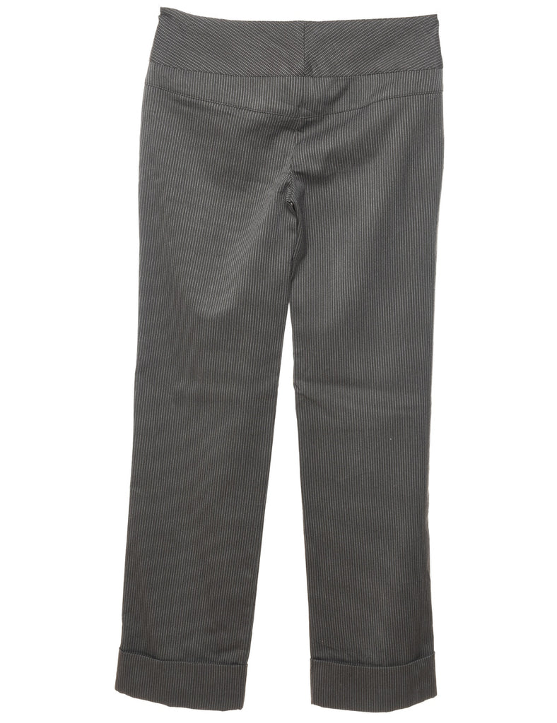 Grey Pinstriped Trousers - W30 L33