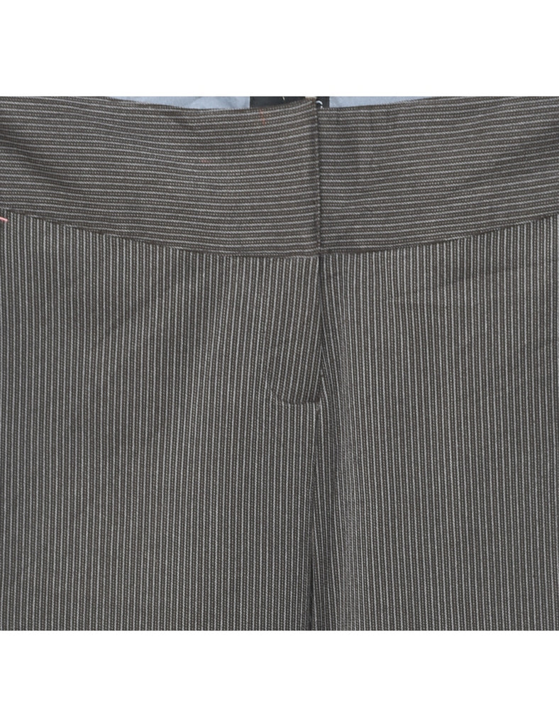 Grey Pinstriped Trousers - W30 L33