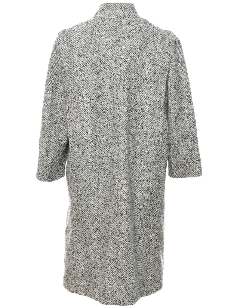 Grey Wool Coat - L