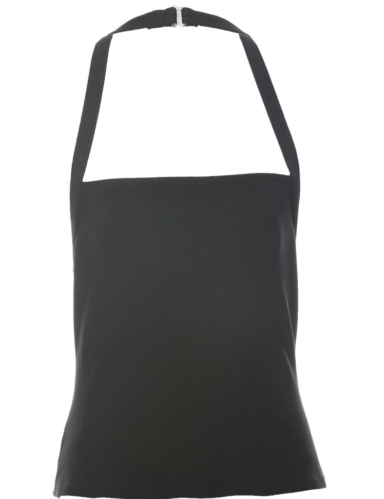 Halter Neck Black Top - XS