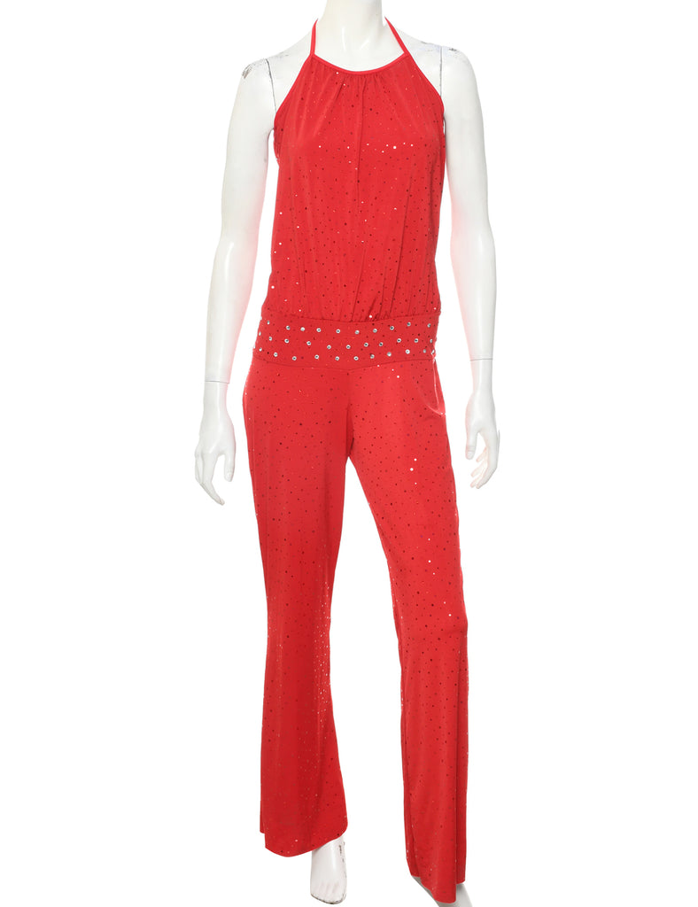 Halter Neck Jumpsuit - M