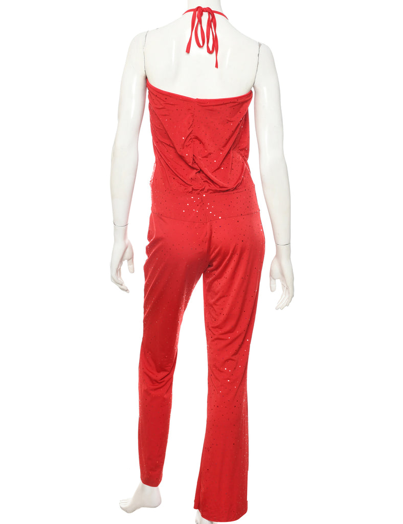 Halter Neck Jumpsuit - M