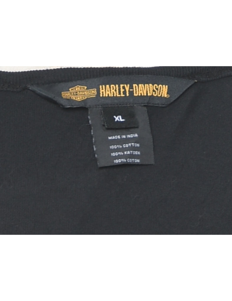 Harley Davidson Black Printed T-shirt - XL