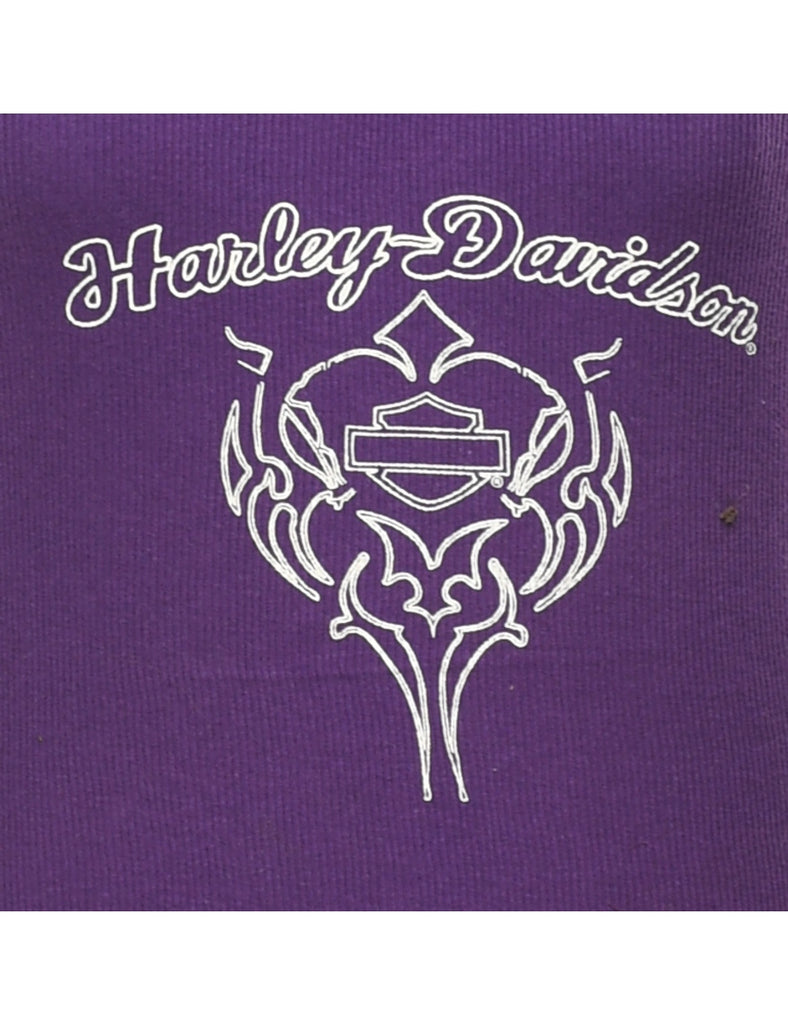 Harley Davidson Purple Y2K Vest - L