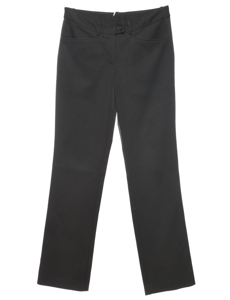 High Waist Black Classic Trousers - W28 L32