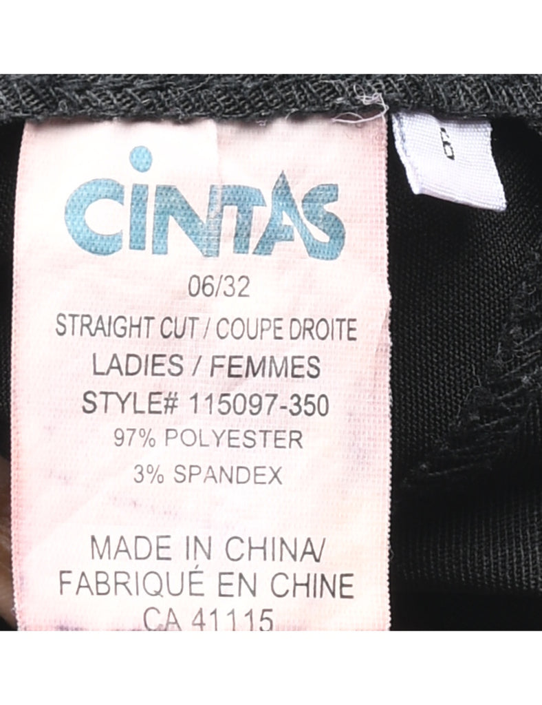 High Waist Black Classic Trousers - W28 L32