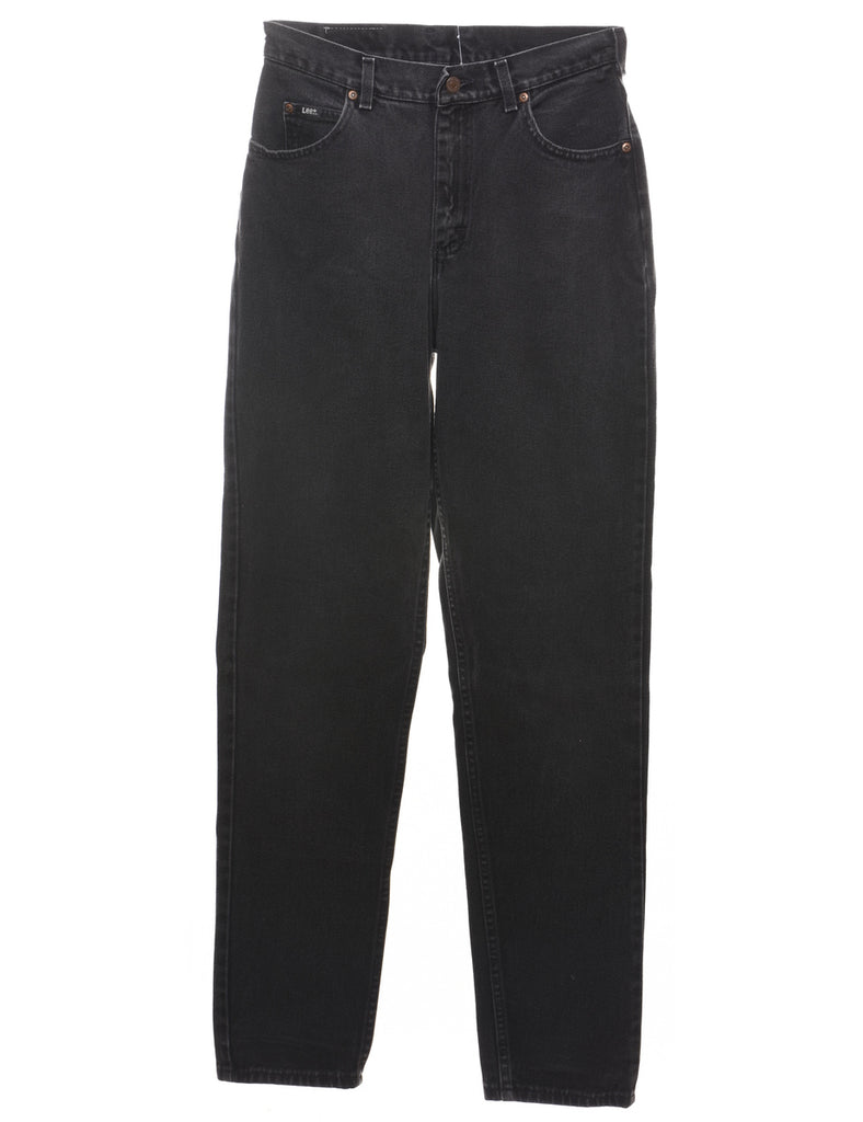 High Waist Black Lee Tapered Jeans - W28 L34