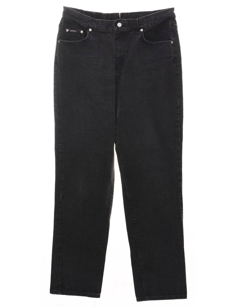 High Waist Black Lee Tapered Jeans - W33 L32