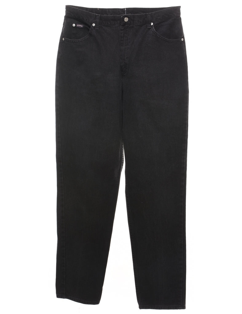High Waist Black Lee Tapered Jeans - W32 L33