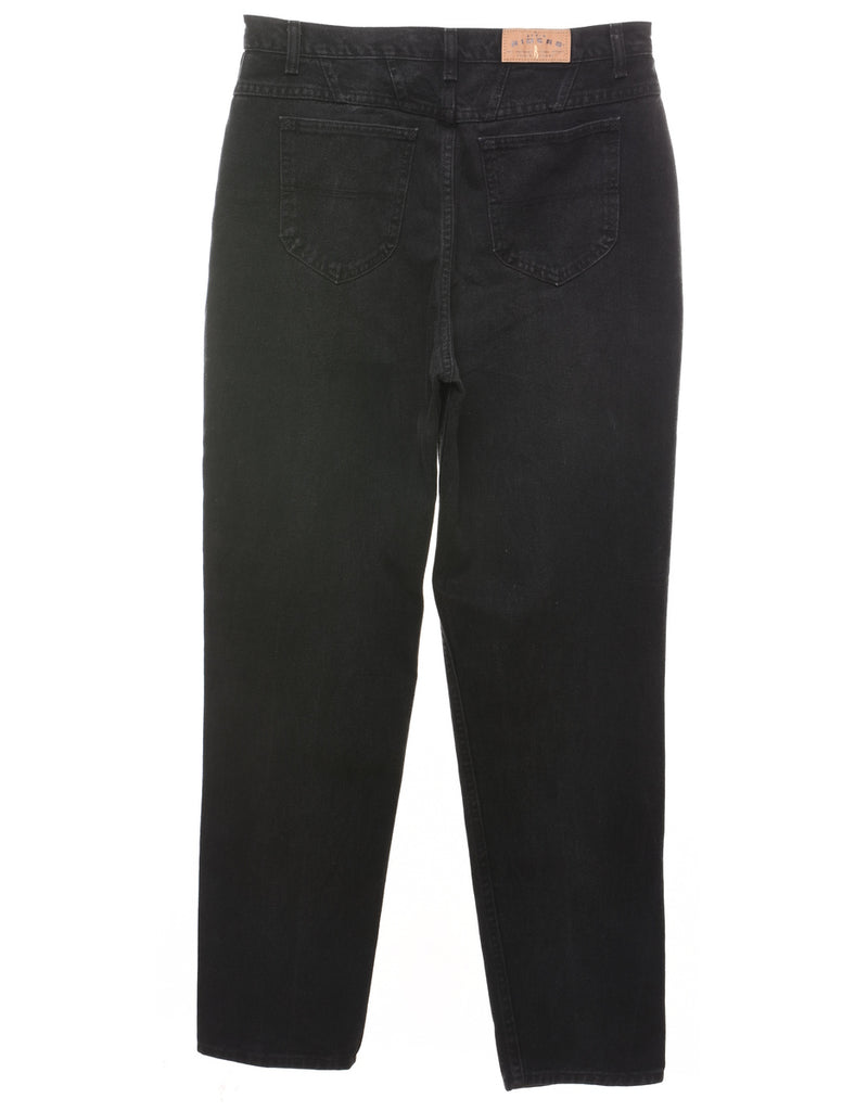 High Waist Black Lee Tapered Jeans - W32 L33