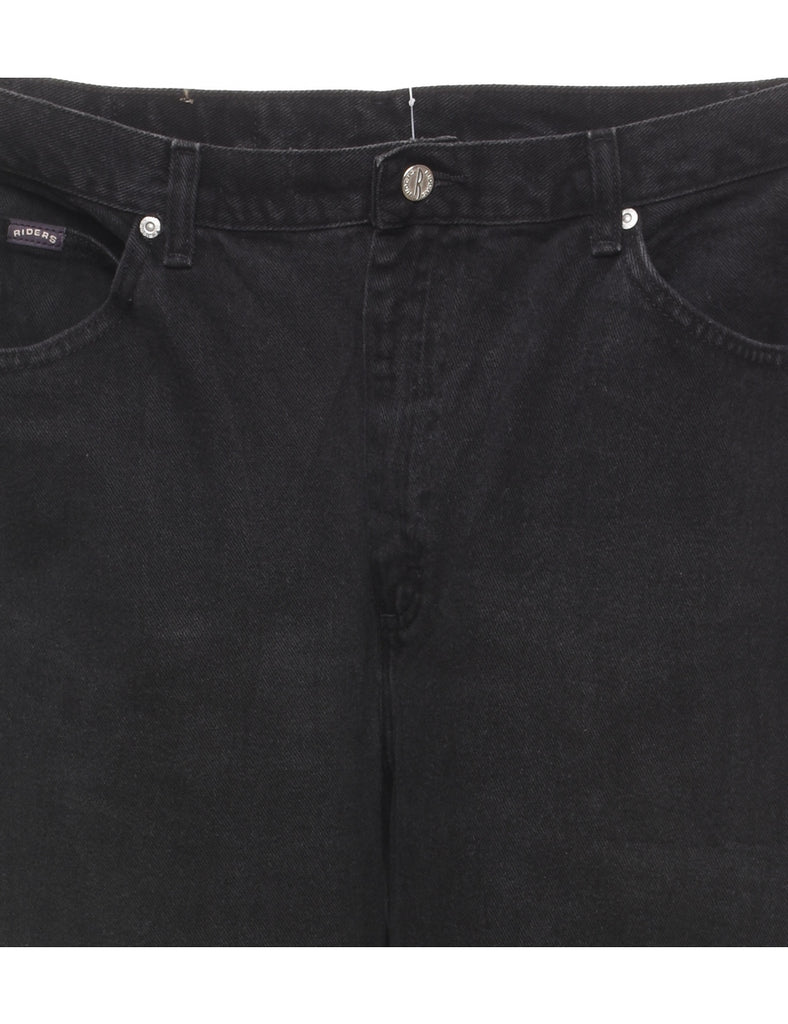 High Waist Black Lee Tapered Jeans - W32 L33