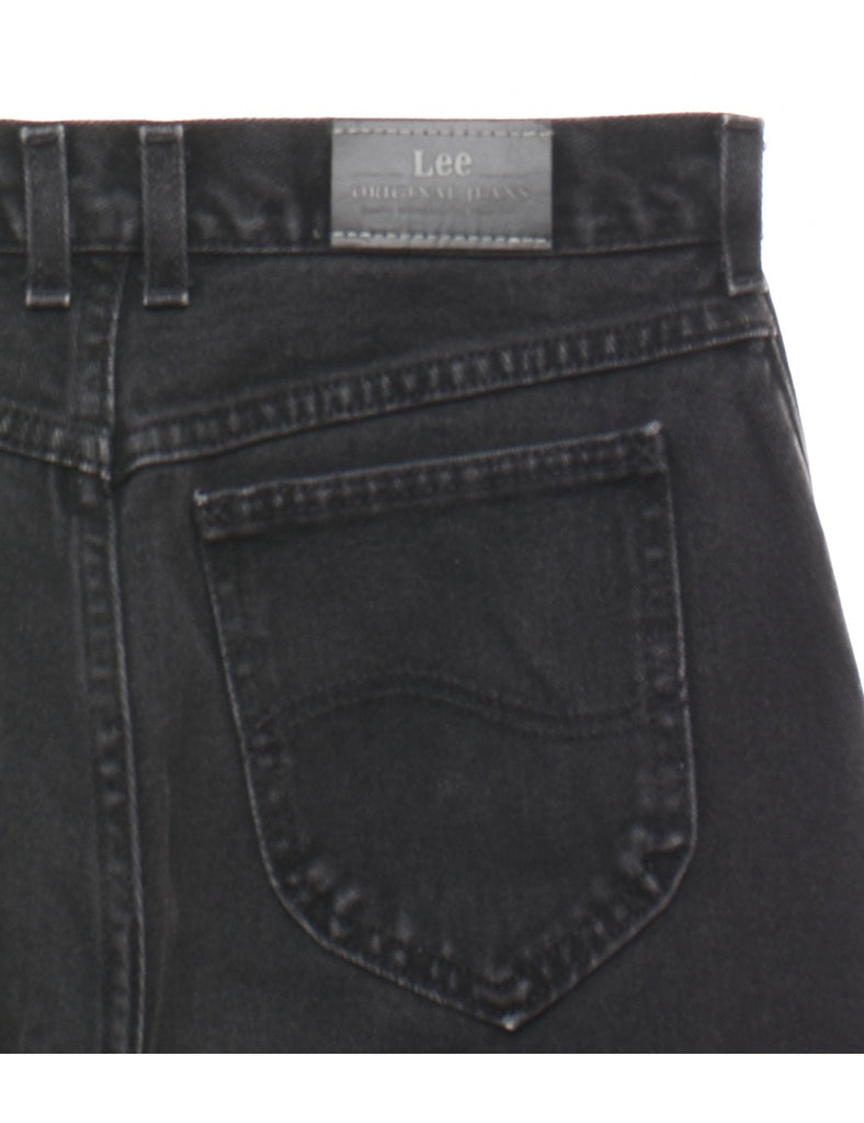 High Waist Black Lee Tapered Jeans - W28 L34