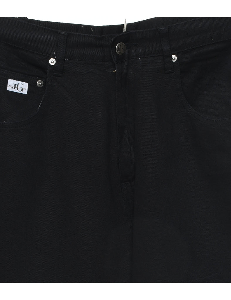 High Waist Black Tapered Jeans - W30 L32