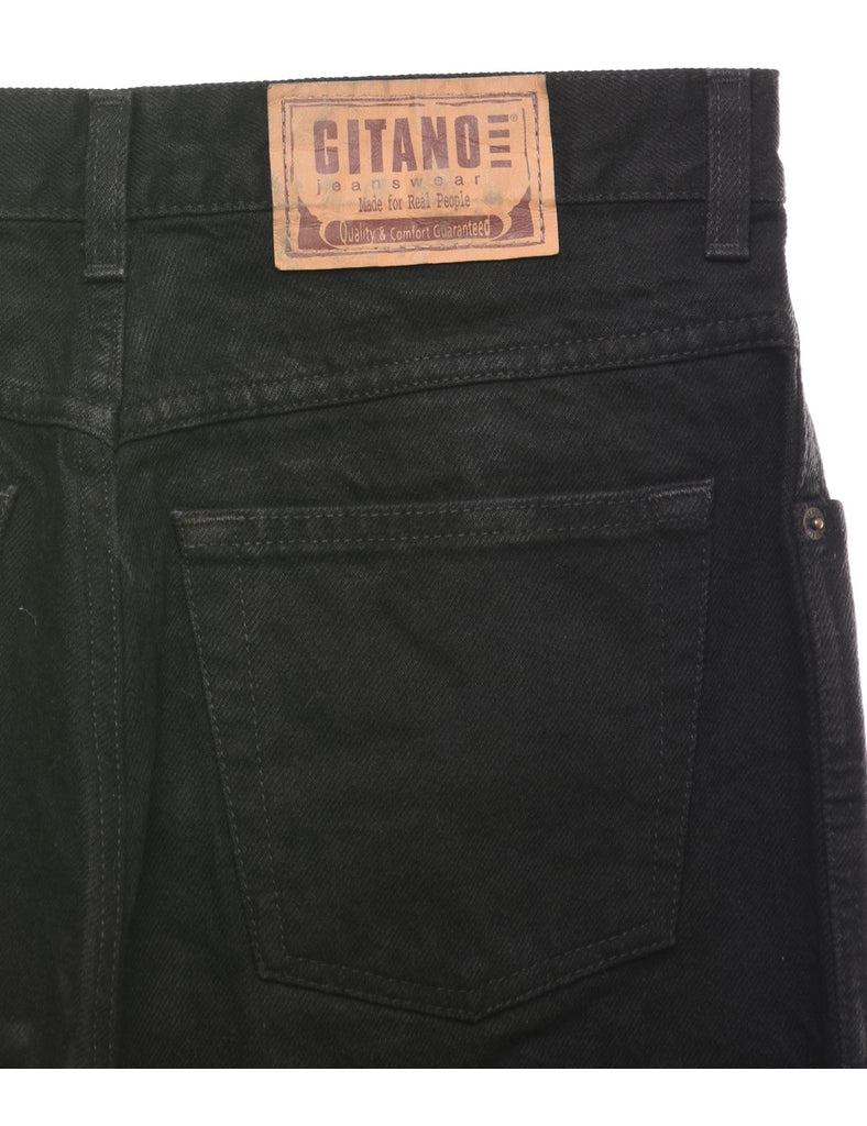 High Waist Black Tapered Jeans - W30 L32