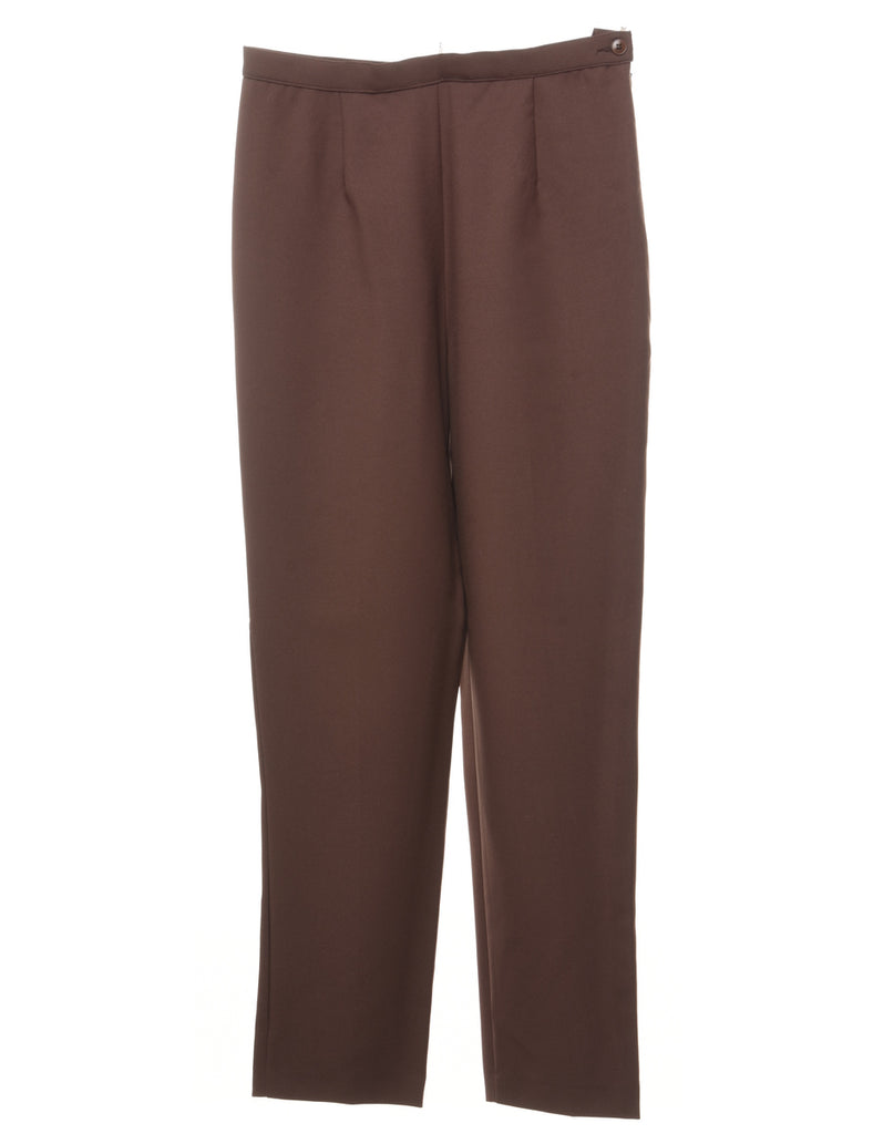 High Waist Brown Trousers - W28 L30