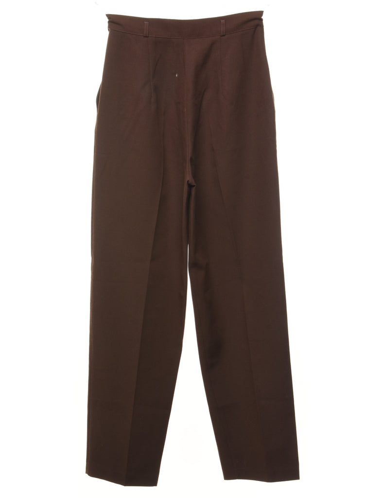 High Waist Brown Trousers - W26 L30