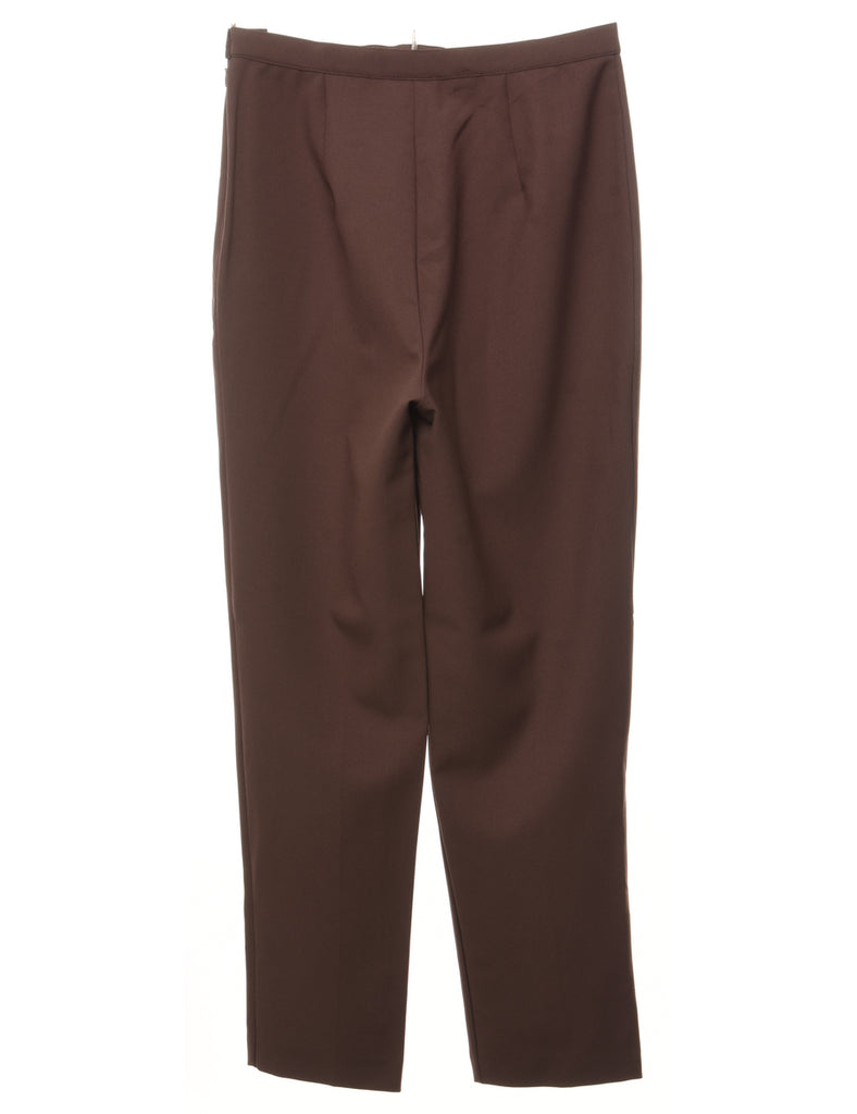 High Waist Brown Trousers - W28 L30