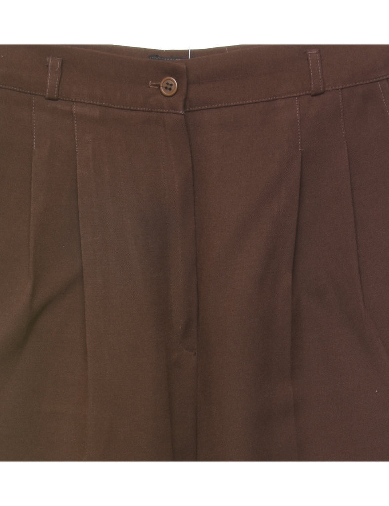 High Waist Brown Trousers - W26 L30