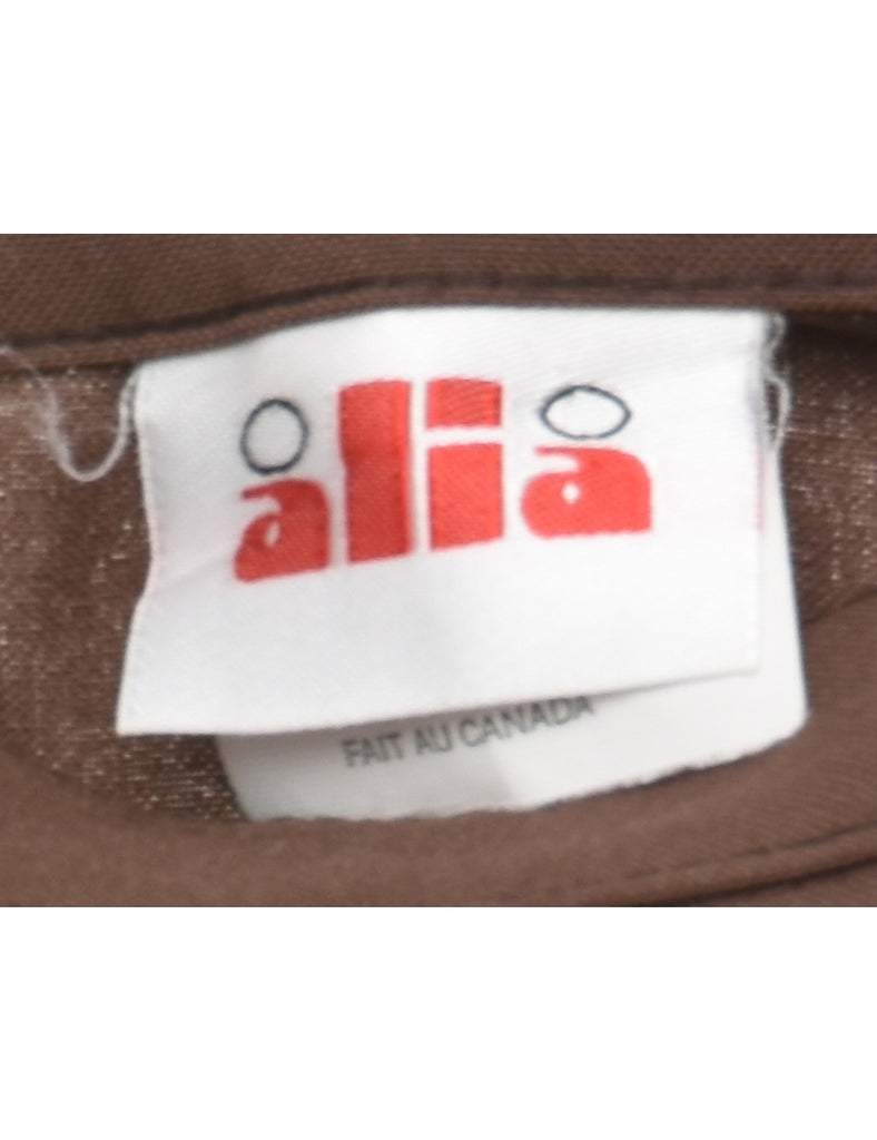 High Waist Brown Trousers - W28 L30