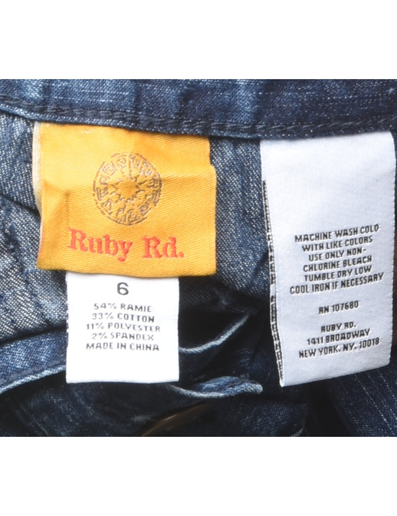 High Waist Denim Trousers - W31 L30