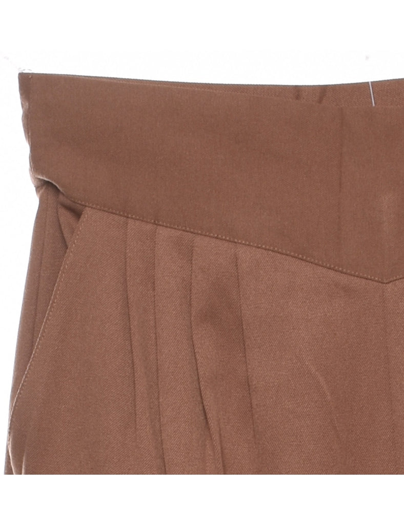 High Waist Light Brown Trousers - W27 L35