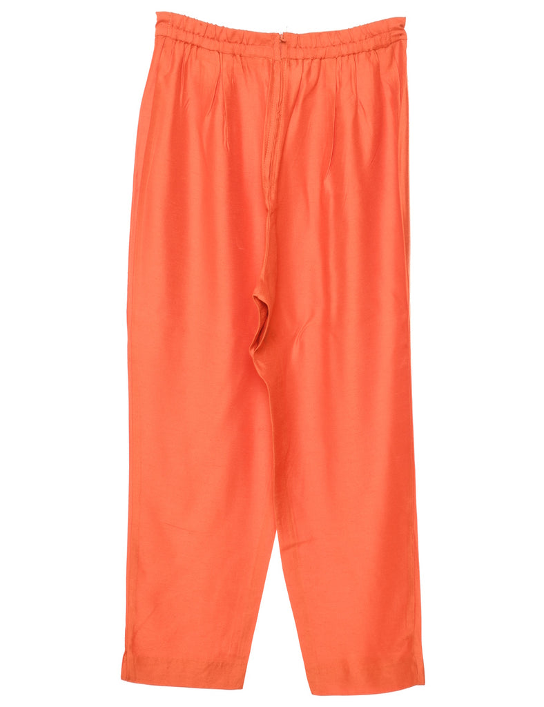 High Waist Orange Trousers - W26 L27