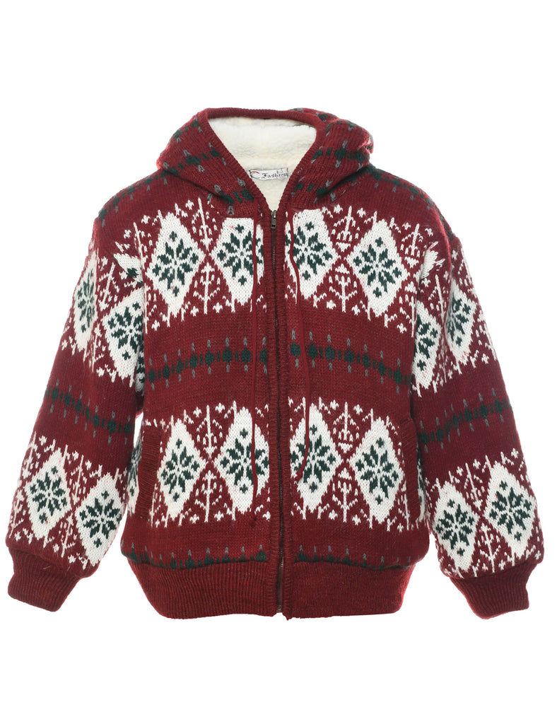 Hooded Nordic Cardigan - M