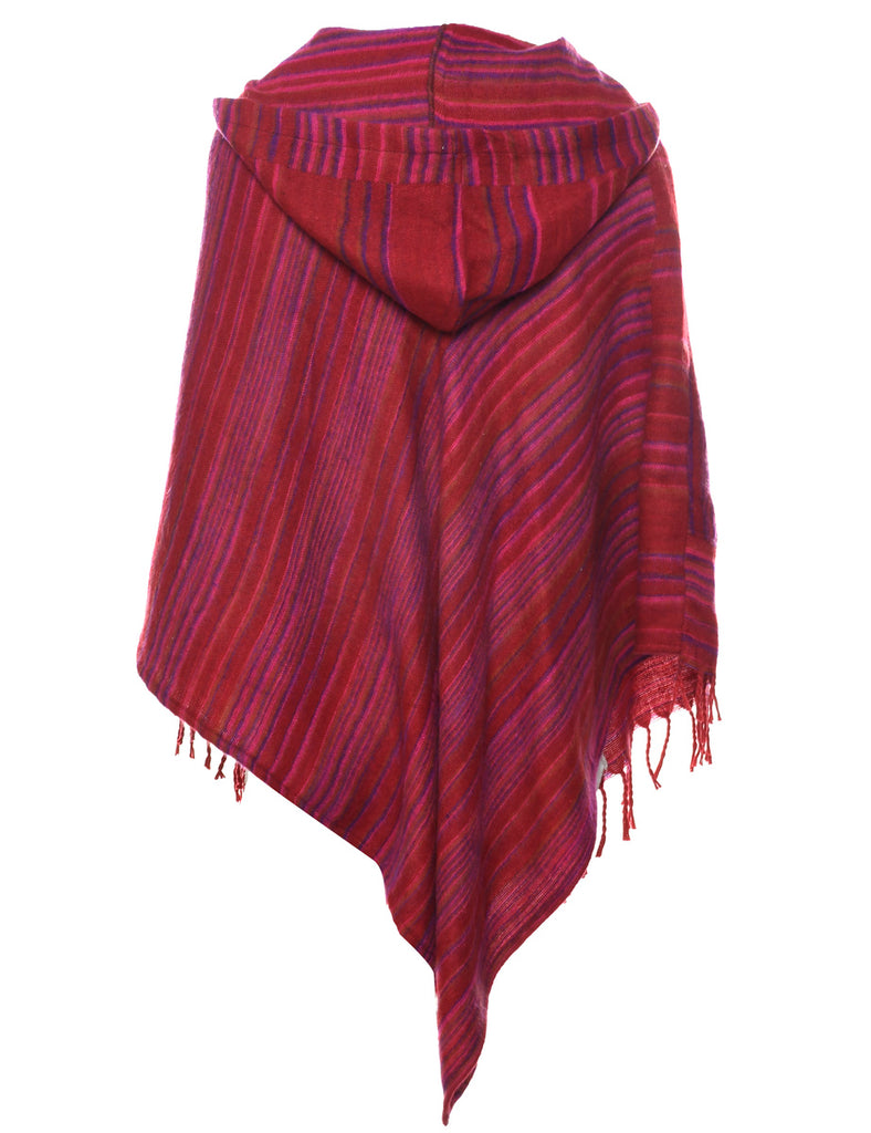 Hooded Vintage Poncho - XL