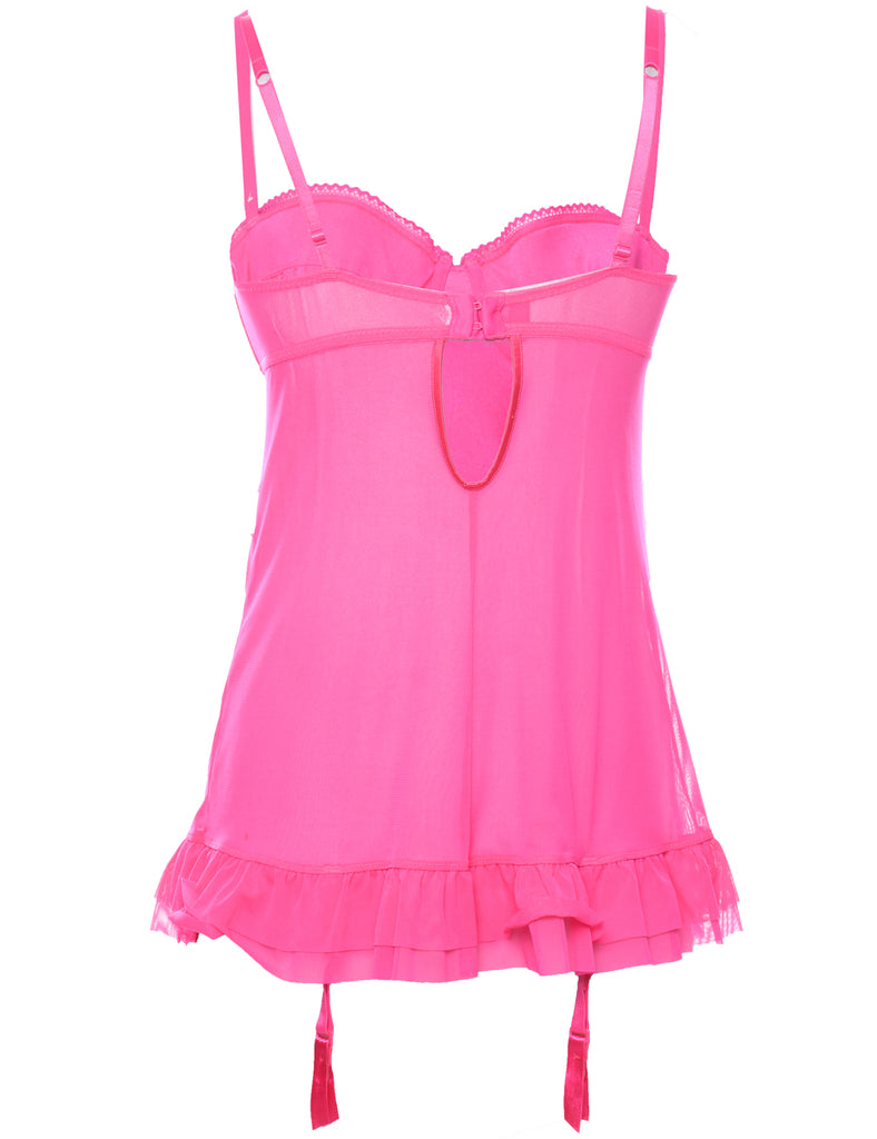 Hot Pink Y2K Babydoll - XS