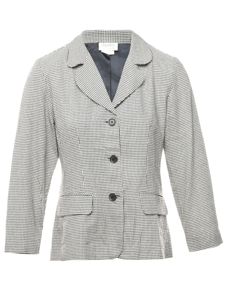 Houndstooth Grey Blazer - M