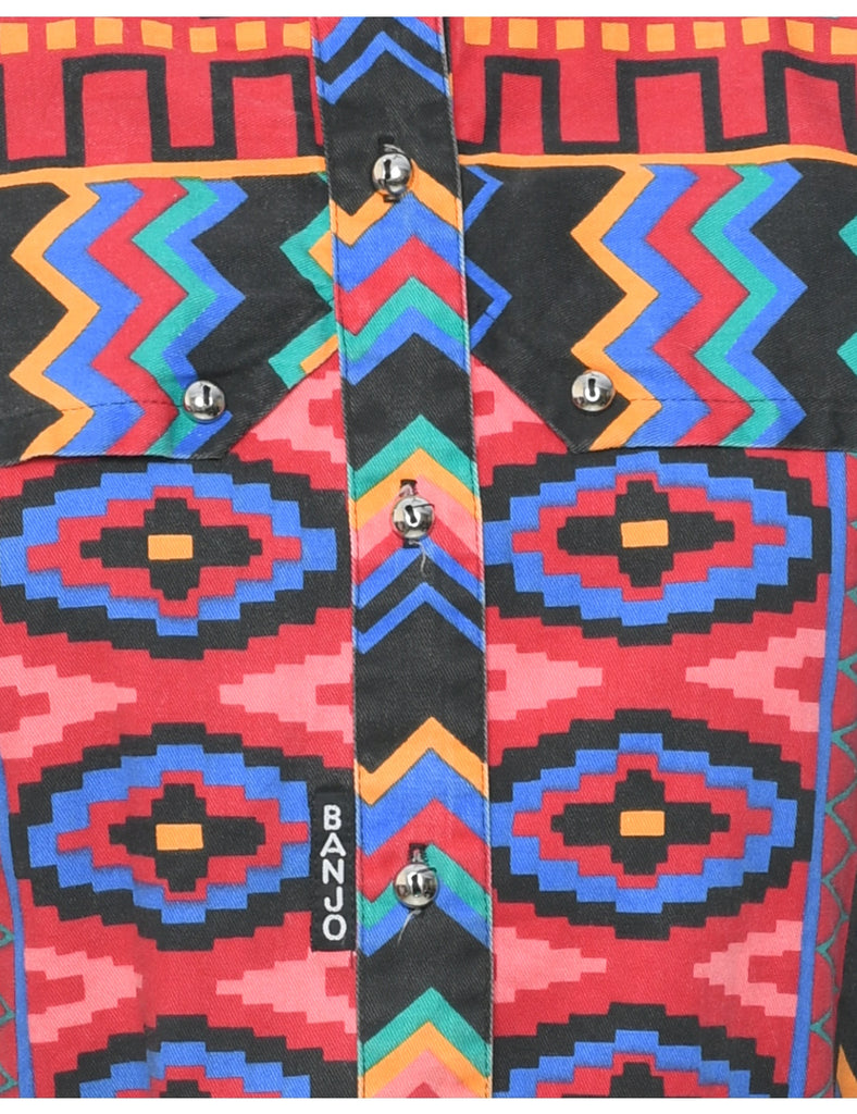 Ikat Pattern Jacket - M