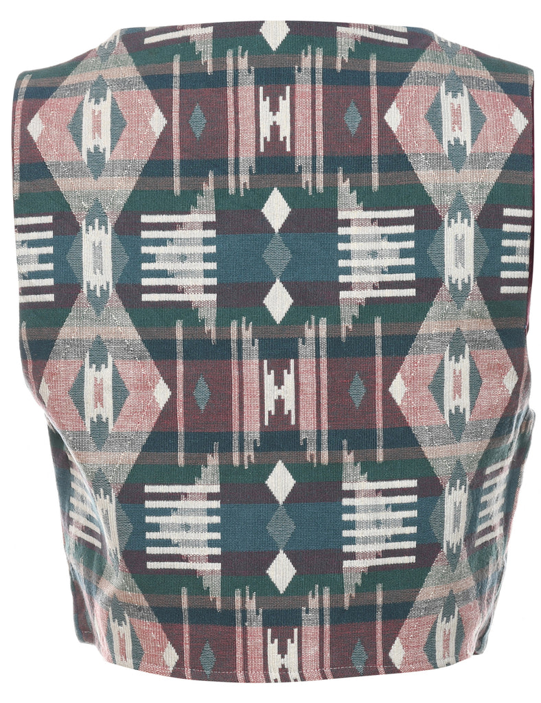 Ikat Pattern Multi-Colour Waistcoat - S