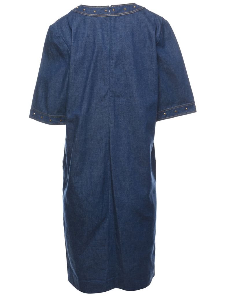 Indigo Denim Dress - L