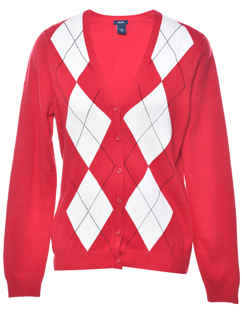 Izod Argyle Cardigan - M