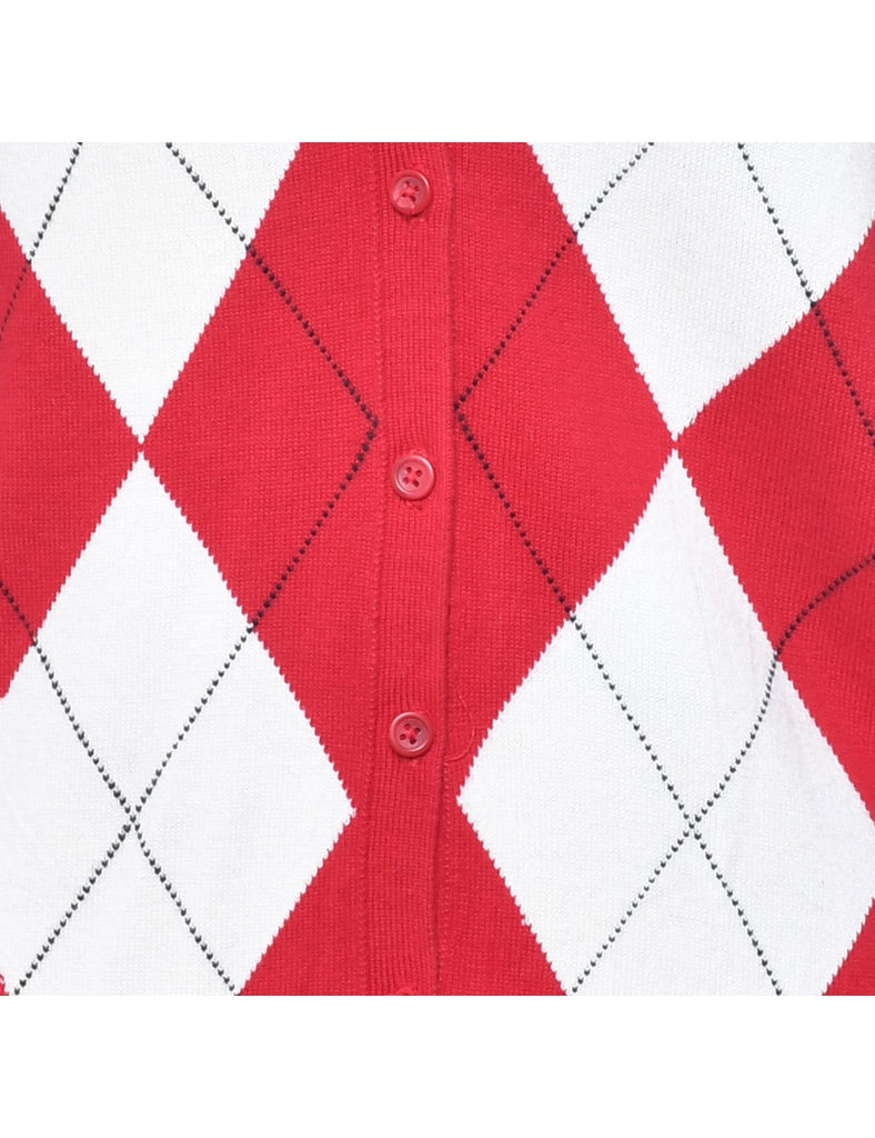 Izod Argyle Cardigan - M