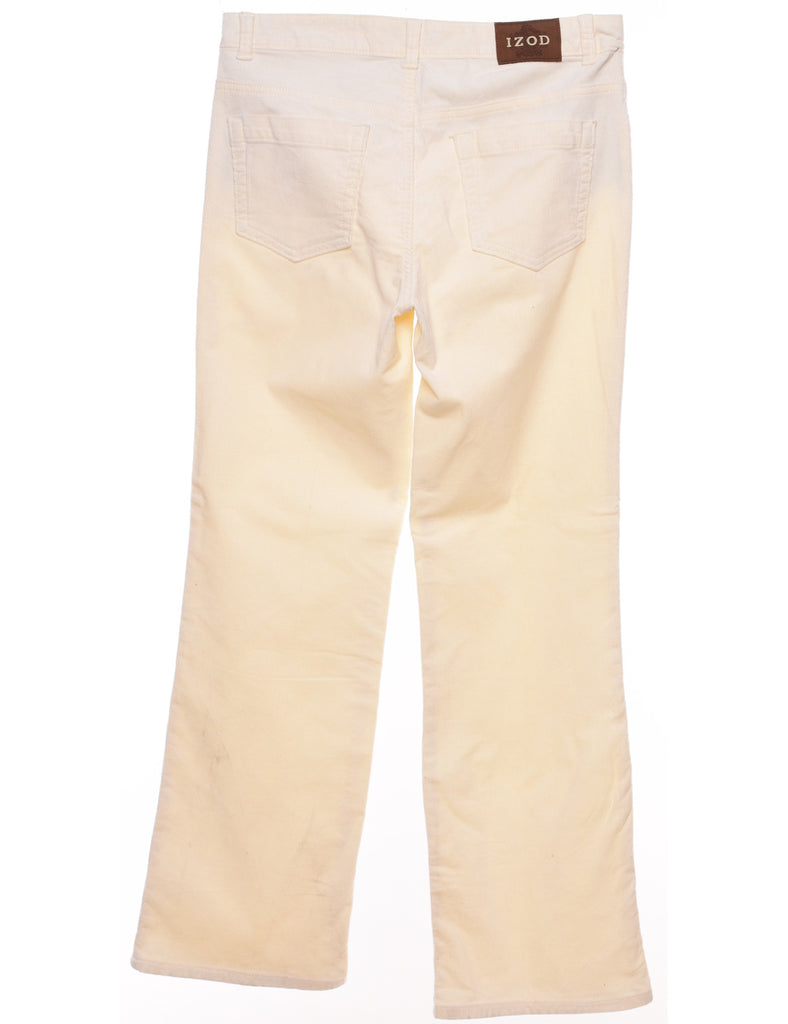 Izod Off-White Corduroy Trousers - W32 L31