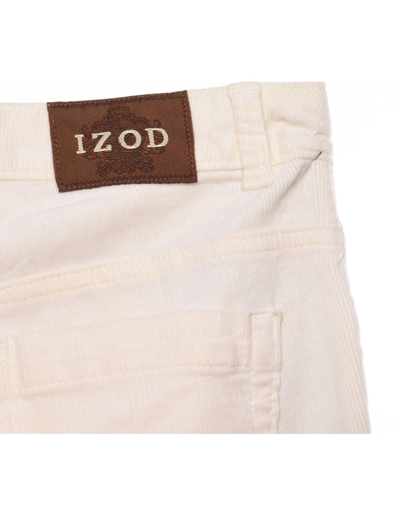 Izod Off-White Corduroy Trousers - W32 L31