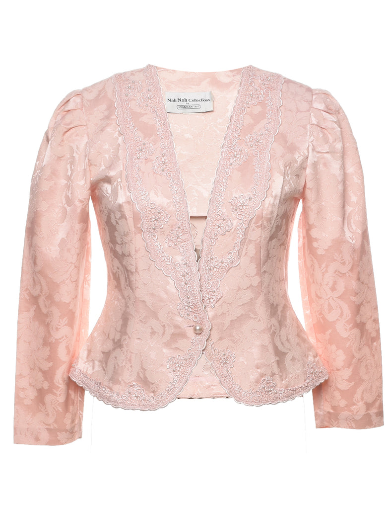 Jacquard Floral Print Jacket - M