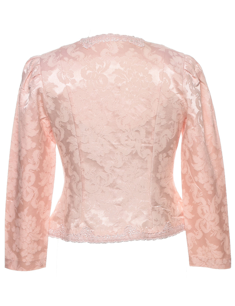 Jacquard Floral Print Jacket - M