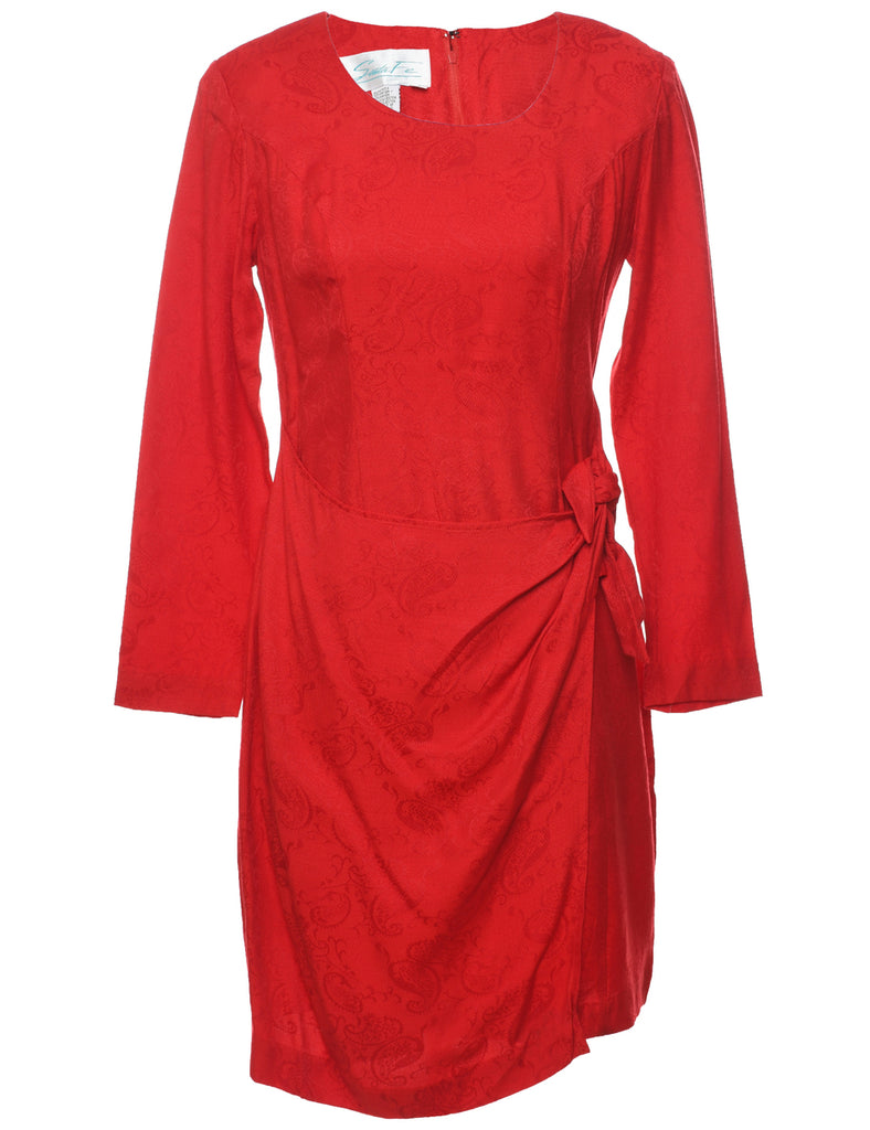 Jacquard Wrap Dress - M