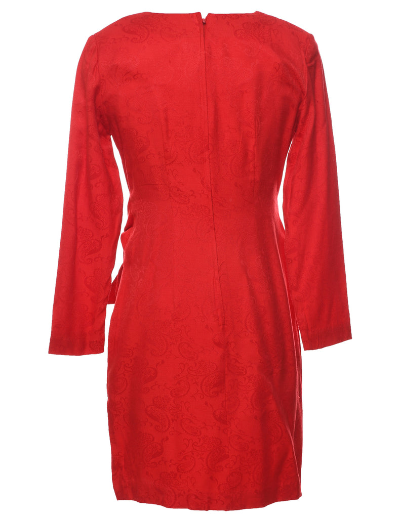 Jacquard Wrap Dress - M