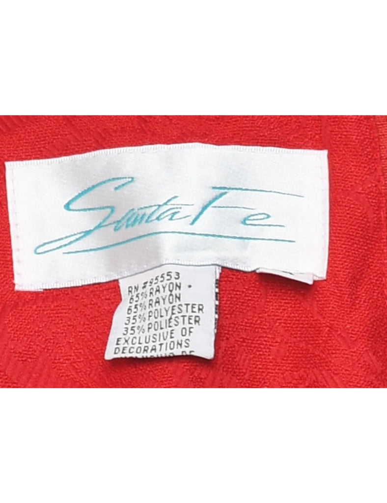 Jacquard Wrap Dress - M