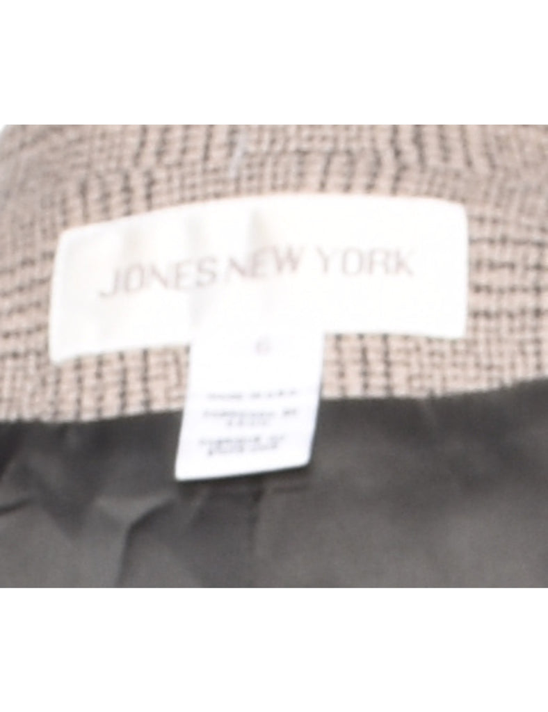 Jones New York Checked Grey Blazer - S