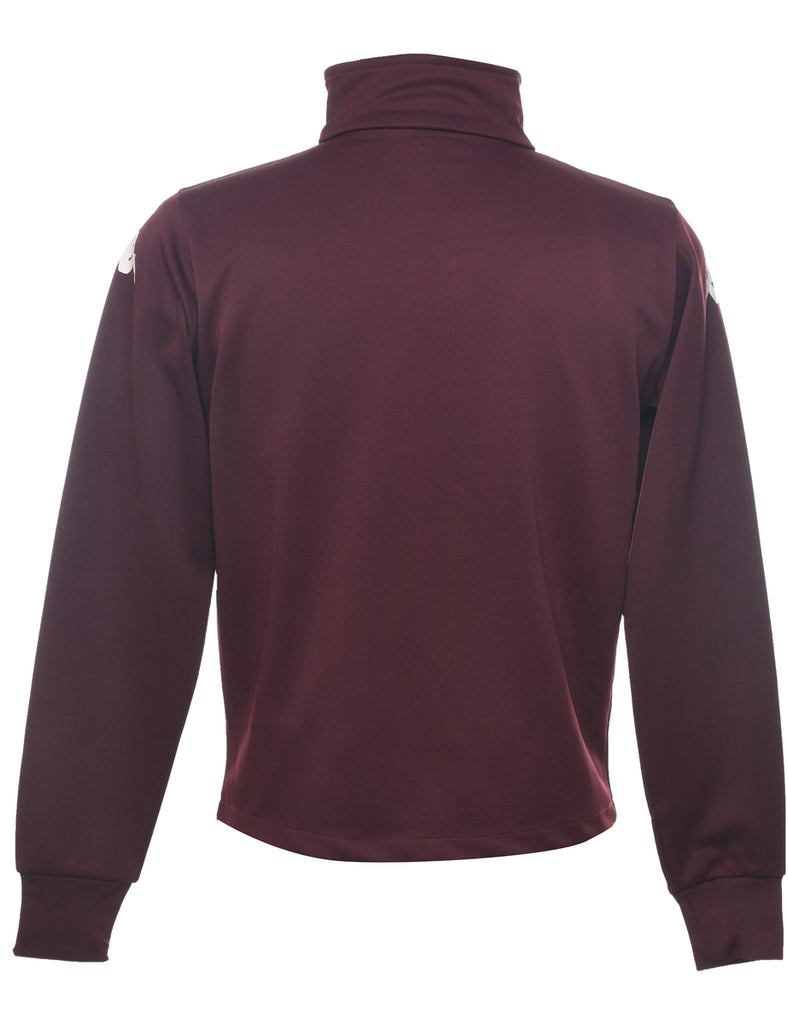 Kappa Maroon Embroidered Track Top - XS