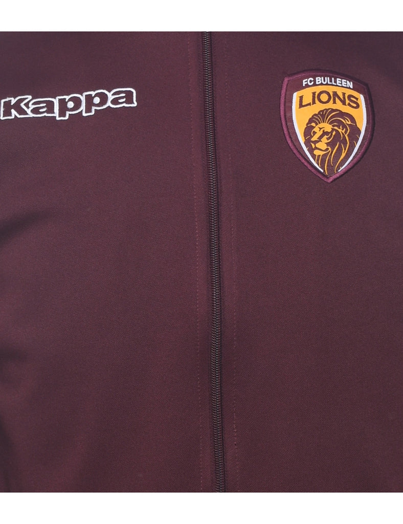 Kappa Maroon Embroidered Track Top - XS