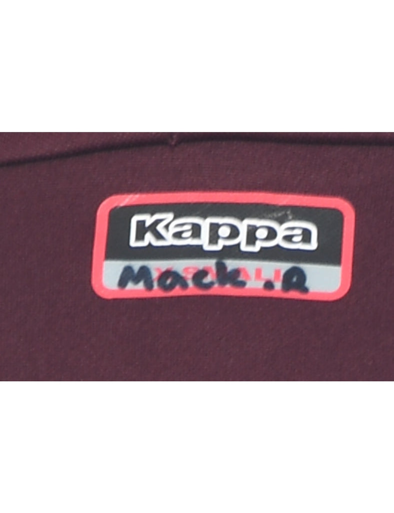 Kappa Maroon Embroidered Track Top - XS
