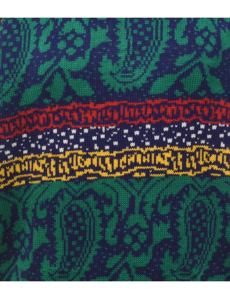 Karen Scott Paisley Pattern Jumper - L