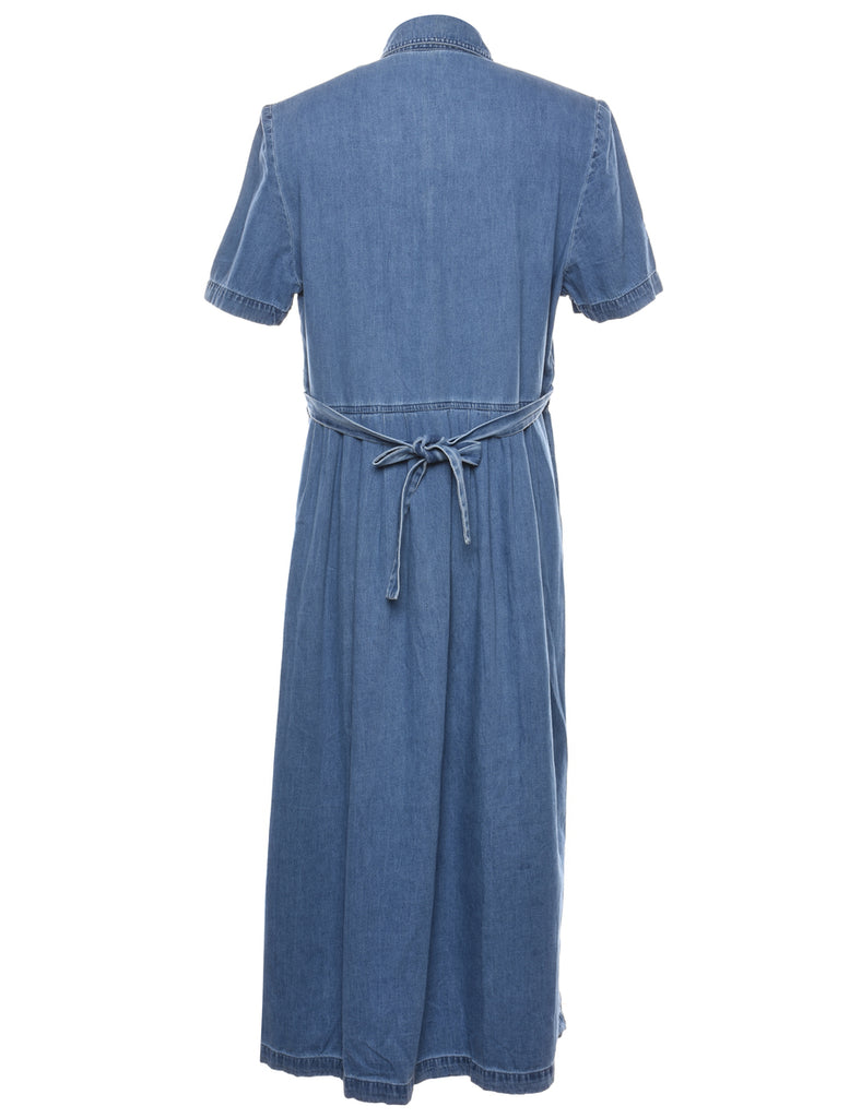 Karin Stevens Embroidered Denim Dress - L