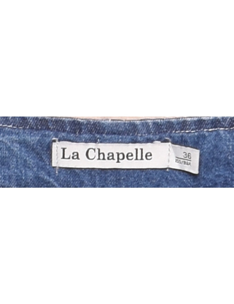 La Chapelle Button Front Denim Dress - S