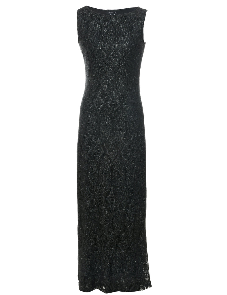 Lace Black Evening Dress - S